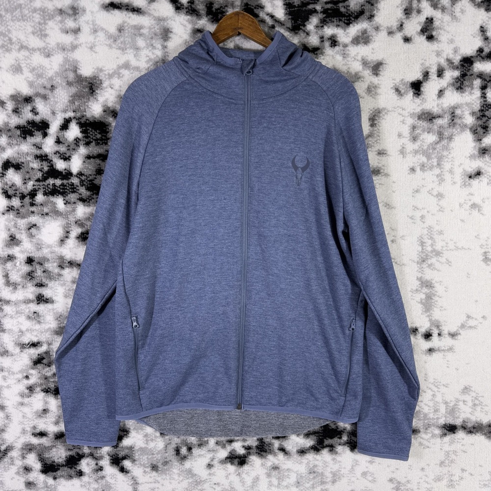 Badlands Hoodie Mens Size Medium Hunt Shape Full Zip Blue Pockets Casual Comfort